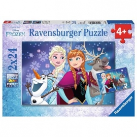 Ravensburger Puzzle - Frozen - Nordlichter, 2x24 Teile