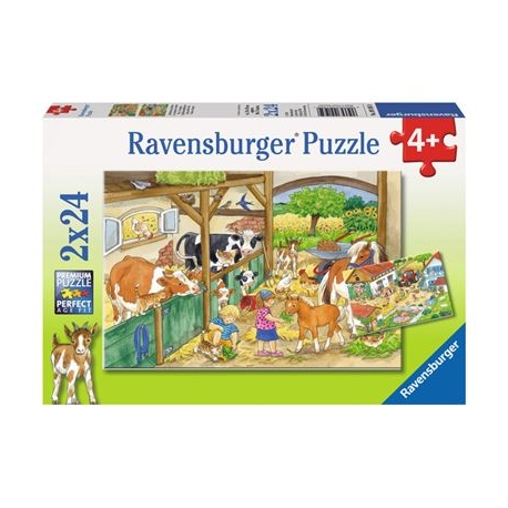 Ravensburger Puzzle - Fröhliches Landleben, 2x24 Teile