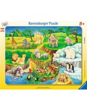 Ravensburger Puzzle - Rahmenpuzzle - Zoobesuch, 14 Teile