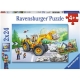 Ravensburger Puzzle - Bagger und Waldtraktor, 2x24 Teile