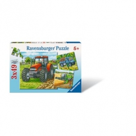 Ravensburger Puzzle - Große Landmaschinen, 3x49 Teile