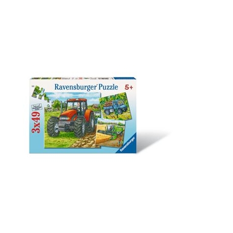 Ravensburger Puzzle - Große Landmaschinen, 3x49 Teile