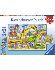 Ravensburger Puzzle - Viel zu tun auf der Baustelle, 2x24 Teile