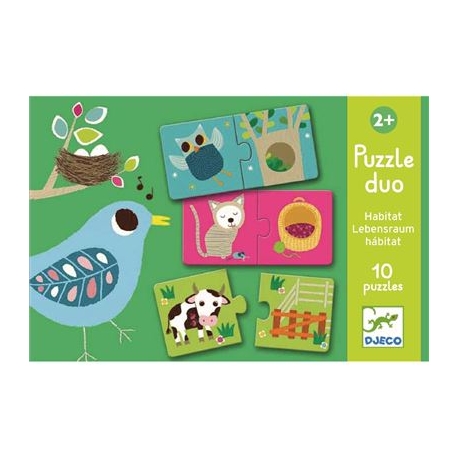 Djeco - Duo Puzzle: Habitat