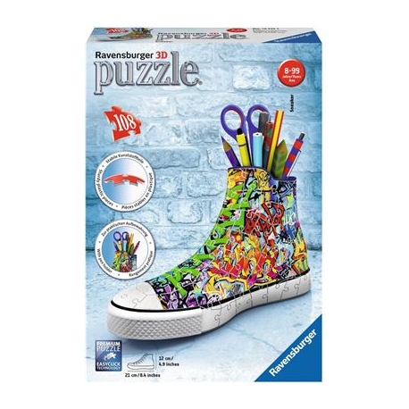 Ravensburger Puzzle - 3D Puzzles - Sneaker Graffiti Style, 108 Teile