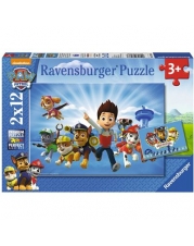 Ravensburger Puzzle - Paw Patrol - Ryder und die Paw Patrol, 2x12 Teile