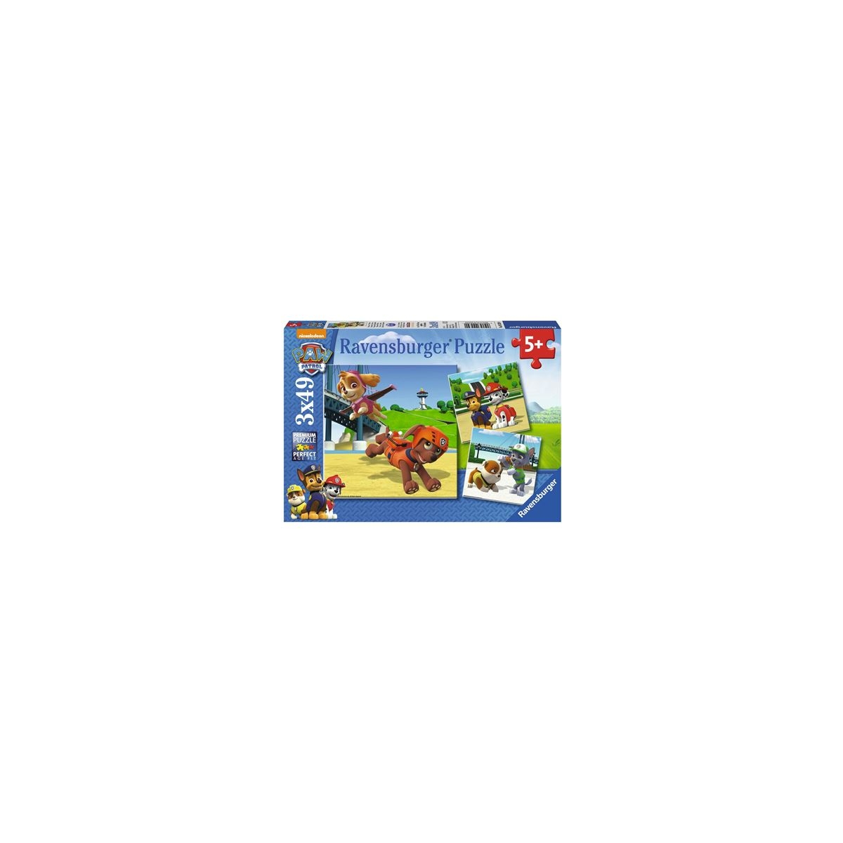 Ravensburger Puzzle - Paw Patrol - Team auf 4 Pfoten, 3x49 Teile