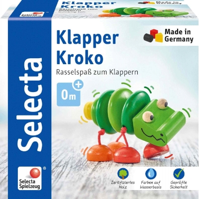 Schmidt Spiele - Selecta - Klapper-Kroko, 10 cm