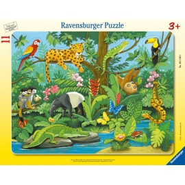 Ravensburger 05140 Puzzle Tiere im Regenwald 11 Teile