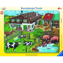 Ravensburger 06618 Rahmenpuzzle Tierfamilien 33 Teile