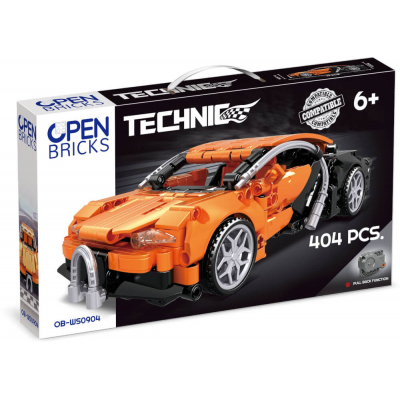 Open Bricks Sports Car Orange